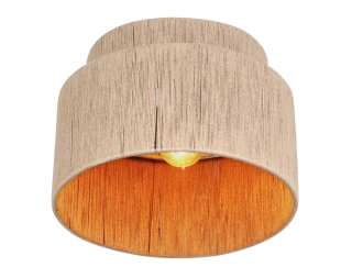 Trio Leuchten 666800136 SMILLA - Stropní lustr se stínidlem z juty, 1 x E27, Ø 30cm