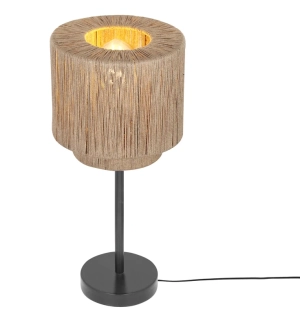Trio Leuchten 566800136 SMILLA - Stolní lampička se stínidlem z juty, 1 x E27, výška 45cm