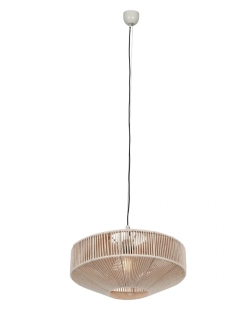 Trio Leuchten 364700144 SVEA - Závěsný lustr se stínidlem z bavlny, 1 x E27, Ø 46cm