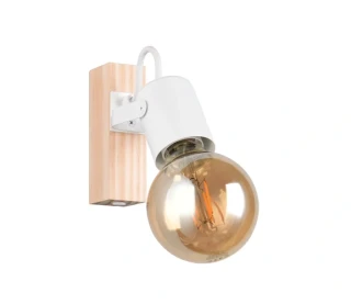 Trio Leuchten R86661031 LYNAR - Nástěnná bílá lampička v retro stylu, 1 x E27