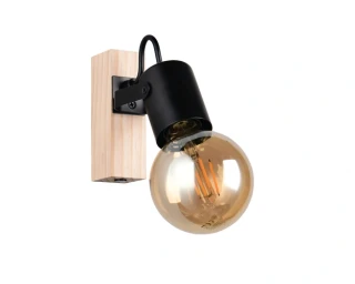 Trio Leuchten R86661032 LYNAR - Nástěnná černá lampička v retro stylu, 1 x E27