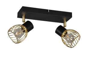 Trio Leuchten R81382080 ARDON - Nástěnné nebo stropní bodové svítidlo v černé a zlaté barvě, 2 x E14