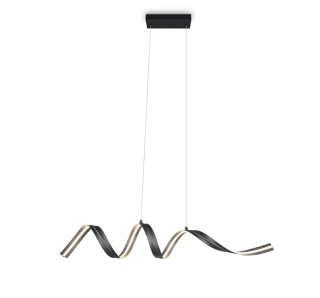 Trio Leuchten R39461132 TIVOR - Závěsné LED černé svítidlo nad jídelní stůl, LED 17W, 3000K, 109cm