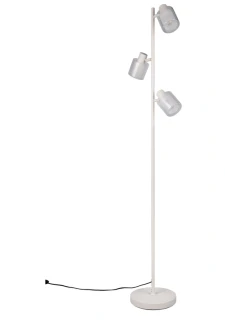 Trio Leuchten R48163076 NERALO - Stojací trojramenná stojací lampa v teple šedé barvě, 3 x E14
