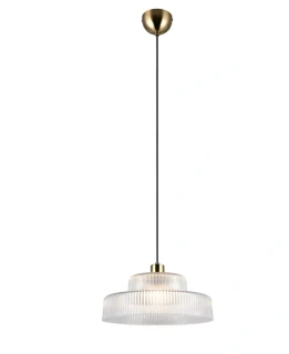 Trio Leuchten R36761052 ABELLA - Závěsný mosazný lustr se skleněným stínidlem, 1 x E27