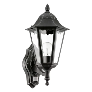 Eglo 93458 NAVEDO - Venkovní černá rustikální lucerna s čidlem, IP44, 1 x E27